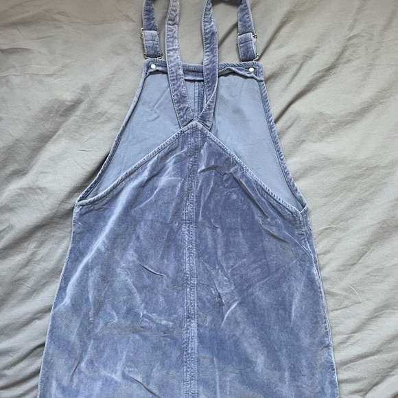 Periwinkle Velvet Overall Dress - Picture 5 of 5